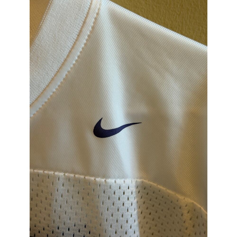 Nike White LSU Tigers Football Jersey Purple Yellow Stripes Numbers V-Neck Sz L - Picture 4 of 11